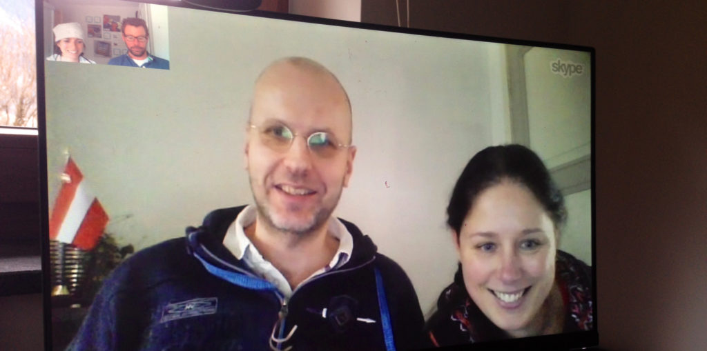 Skype Patrick en Mirjam Proefhotel